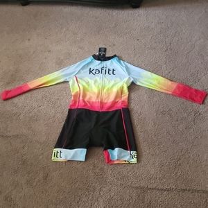 Bicycle rider compression suit